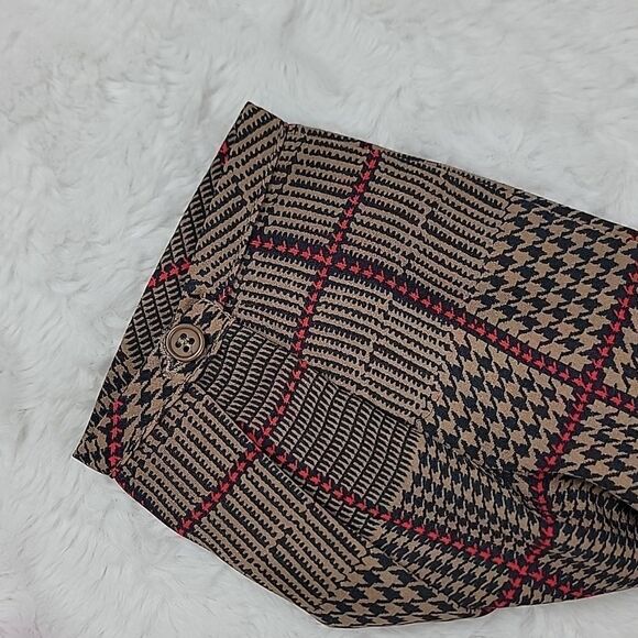 ‎PLEIONE Brown and Red Plaid Blouse [SIZE LARGE] - Picture 3 of 9